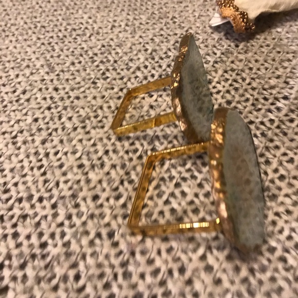 Gently used boho napkins with faux agate holders - Picture 4 of 8